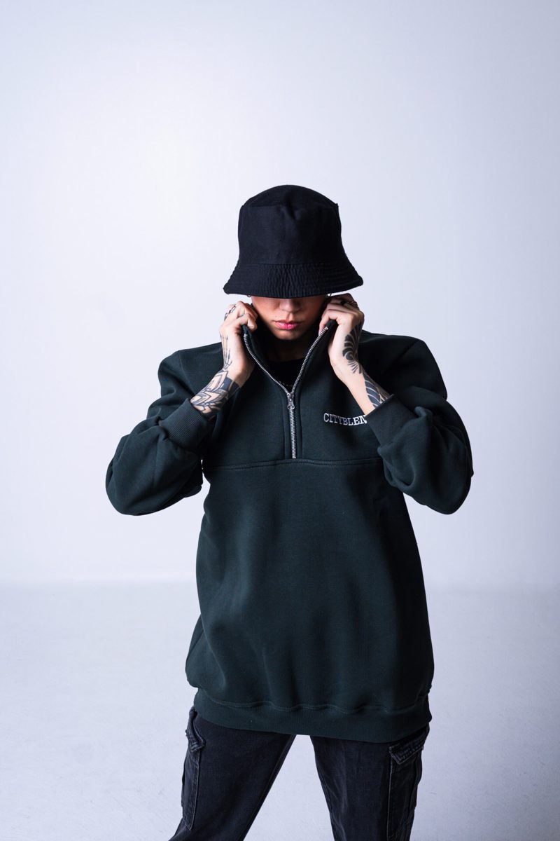 City Blend CTB ”HALF-ZIP” GREEN